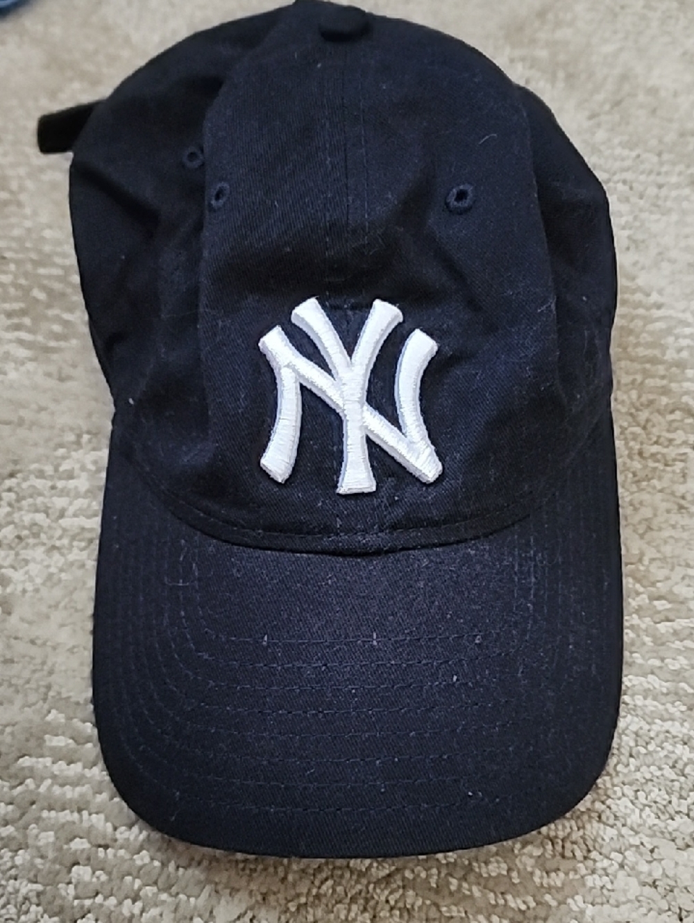 New Era Black New York Yankees Hat with White NY Logo